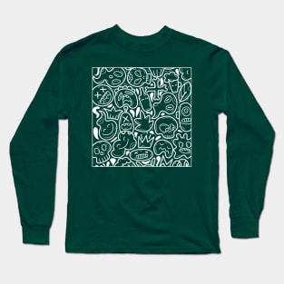 Doodle Pattern Design Long Sleeve T-Shirt